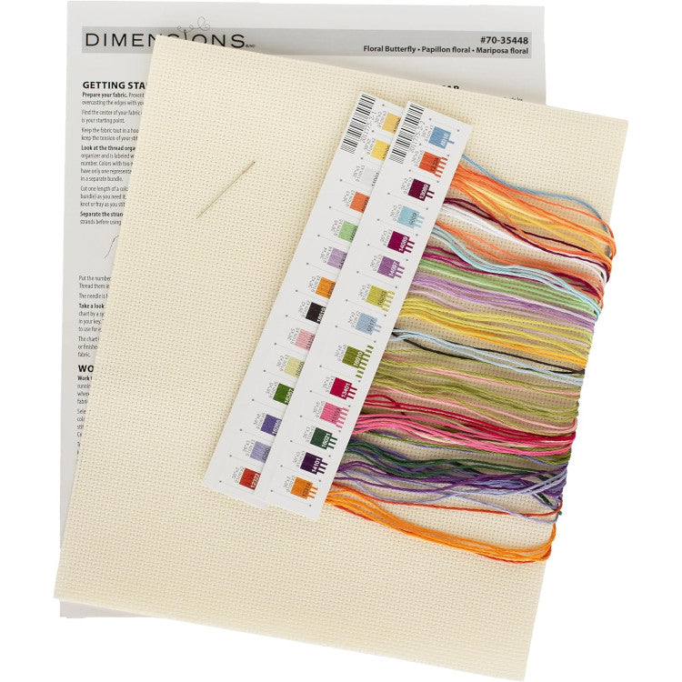 Dimensions Kit de point de croix - Papillon floral (70-35448)