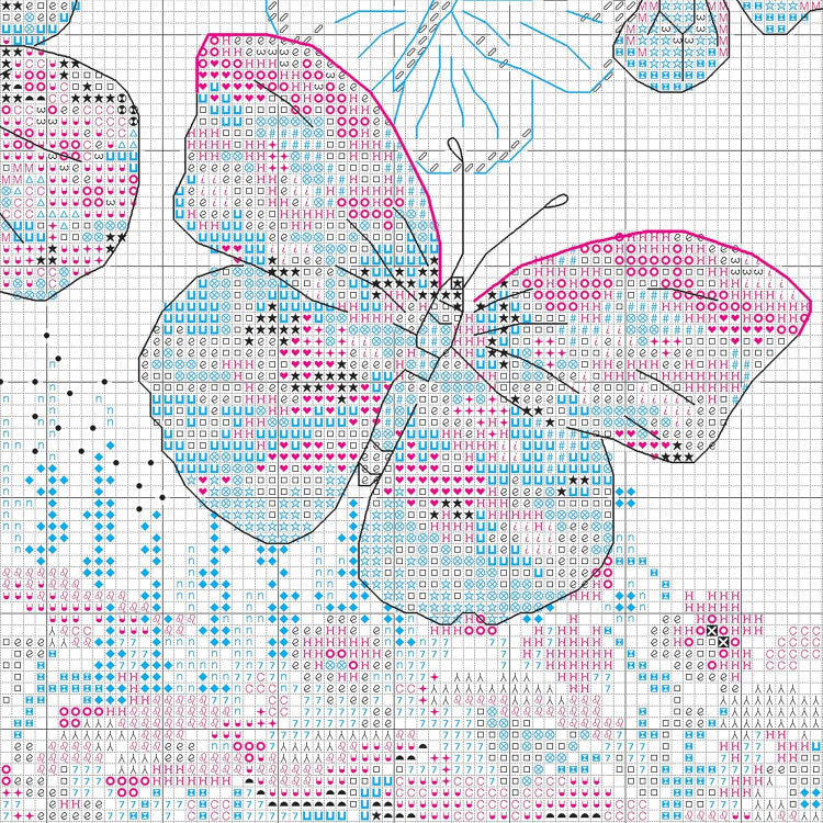 Dimensions Kit de point de croix - Papillon floral (70-35448)