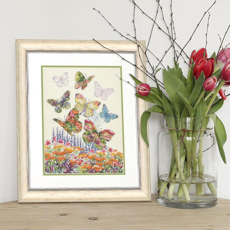 Dimensions Kit de point de croix - Papillon floral (70-35448)