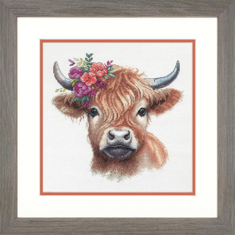 Dimensions Kit de point de croix - Vache des Highlands (70-35449)