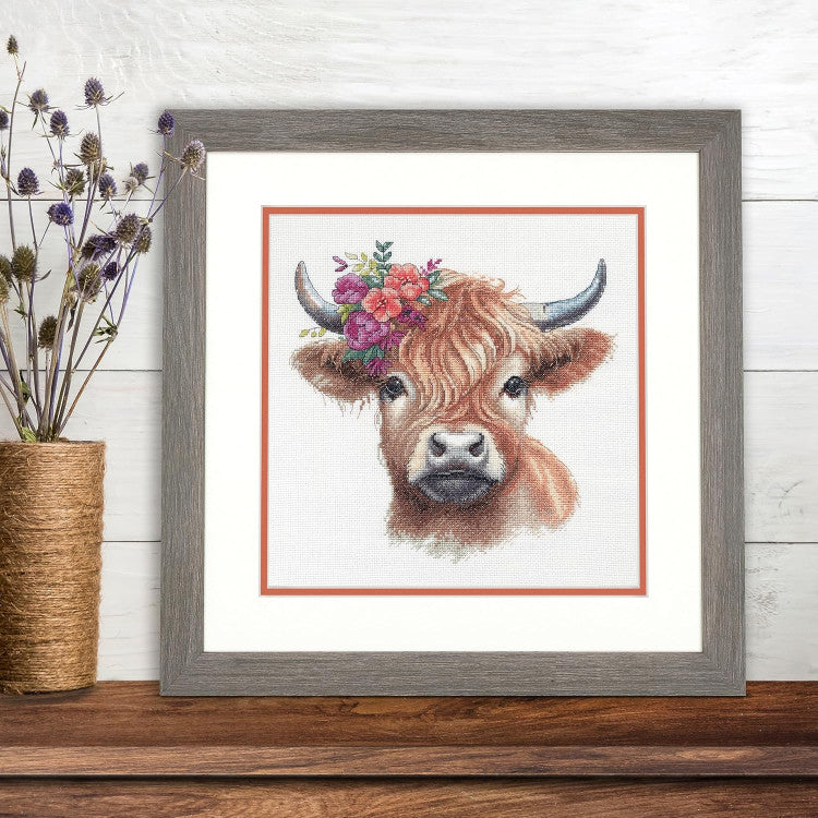 Dimensions Kit de point de croix - Vache des Highlands (70-35449)