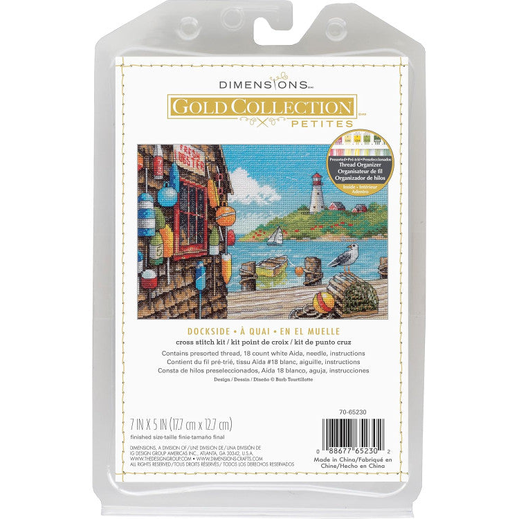 Dimensions Cross Stitch Kit - Petite Gold Collection Dockside (70-65230)