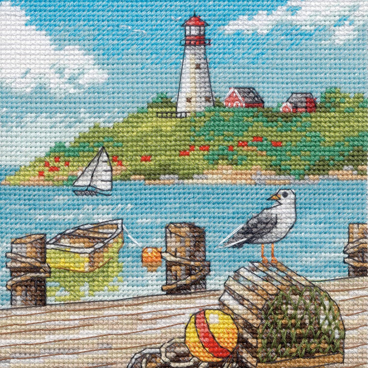 Dimensions Cross Stitch Kit - Petite Gold Collection Dockside (70-65230)