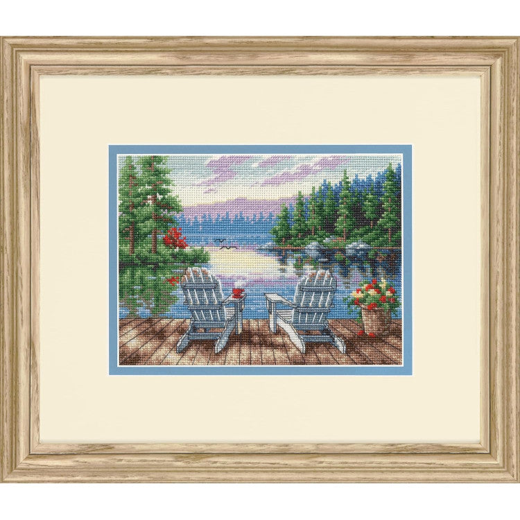 Dimensions Kit de point de croix - Petite Gold Collection Lakeside Morning (70-65231)