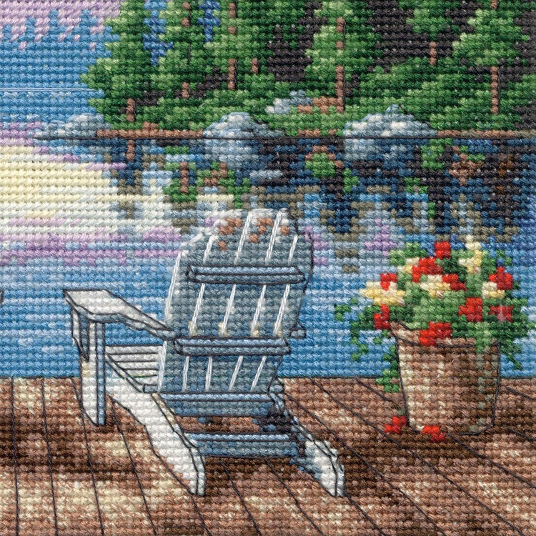Dimensions Kit de point de croix - Petite Gold Collection Lakeside Morning (70-65231)