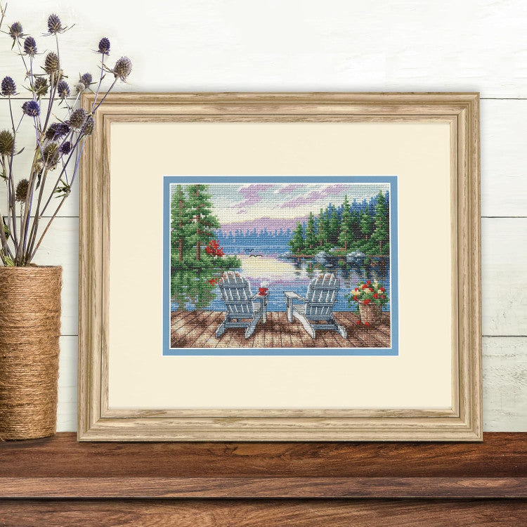 Dimensions Kit de point de croix - Petite Gold Collection Lakeside Morning (70-65231)