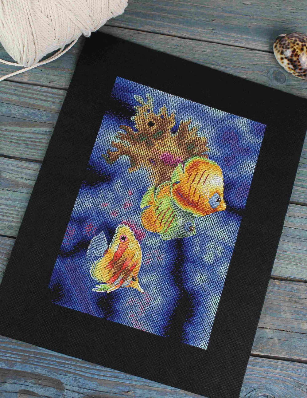 Habitants des récifs coralliens – Kit de broderie au point de croix MP Studia SNV-888