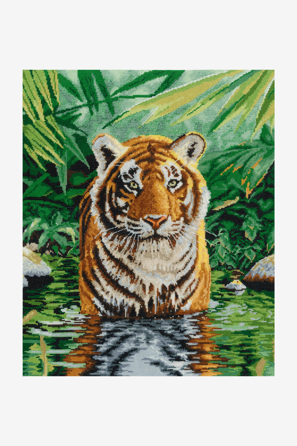 Kit de Punto de Cruz 'El Baño del Tigre' de DMC