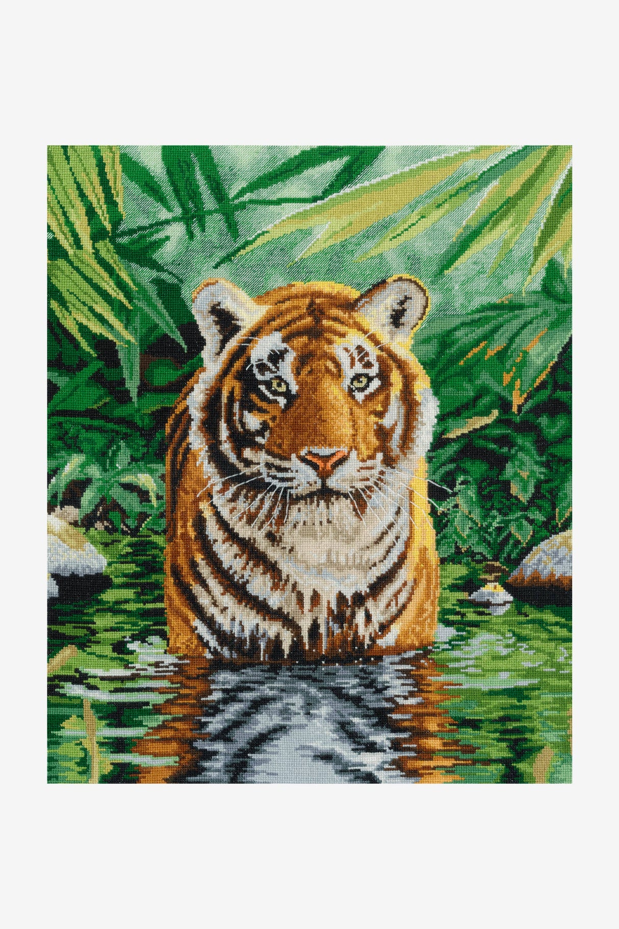 Kit de Punto de Cruz 'El Baño del Tigre' de DMC