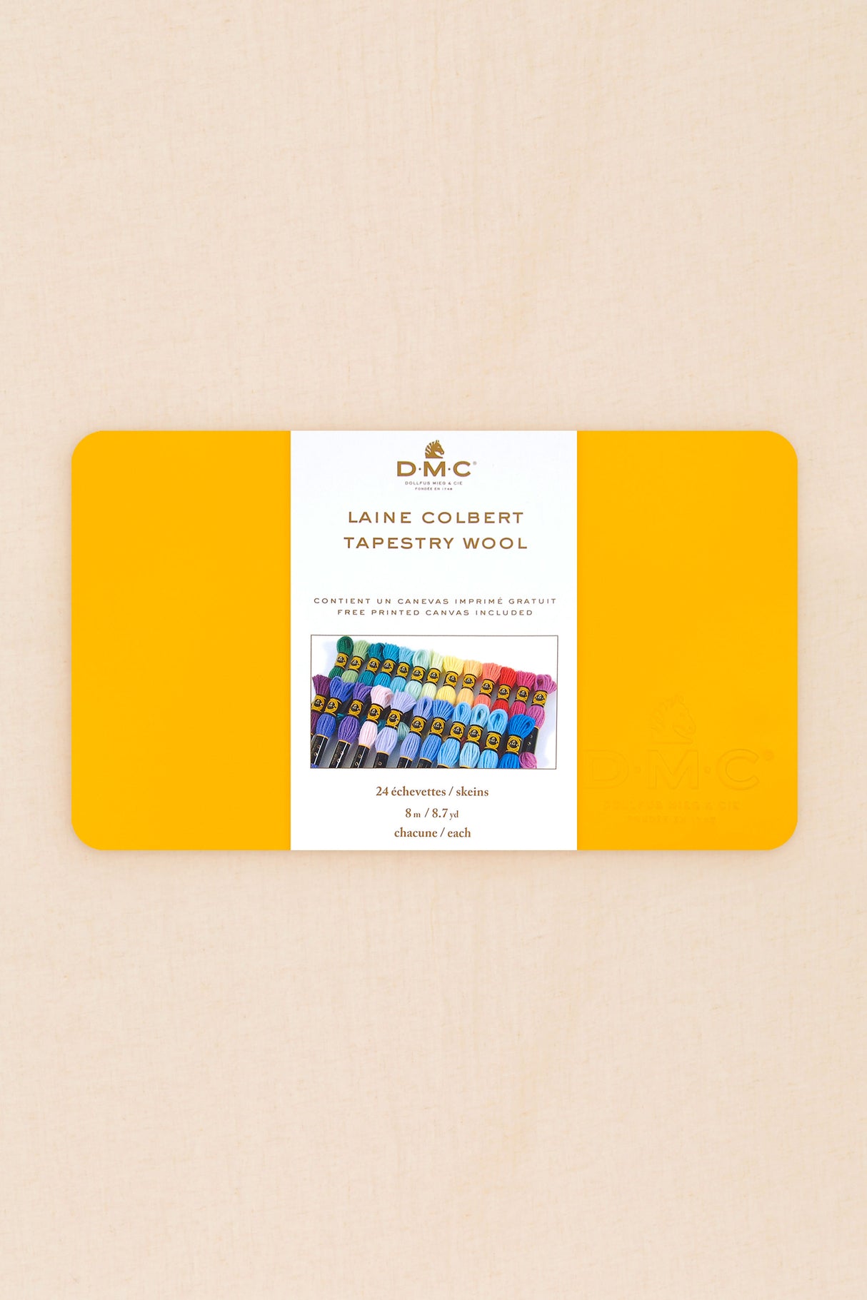 Coffret métal contenant 24 écheveaux de laine DMC Colbert - Edition limitée : L'élégance de la broderie