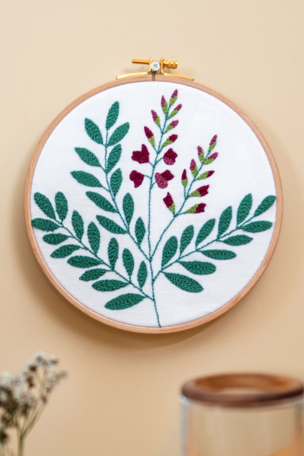 A Walk in the Forest" - Eco Vita Organic Wool Thread with Natural Dyes - Cross Stitch and Punch Needle Embroidery Book