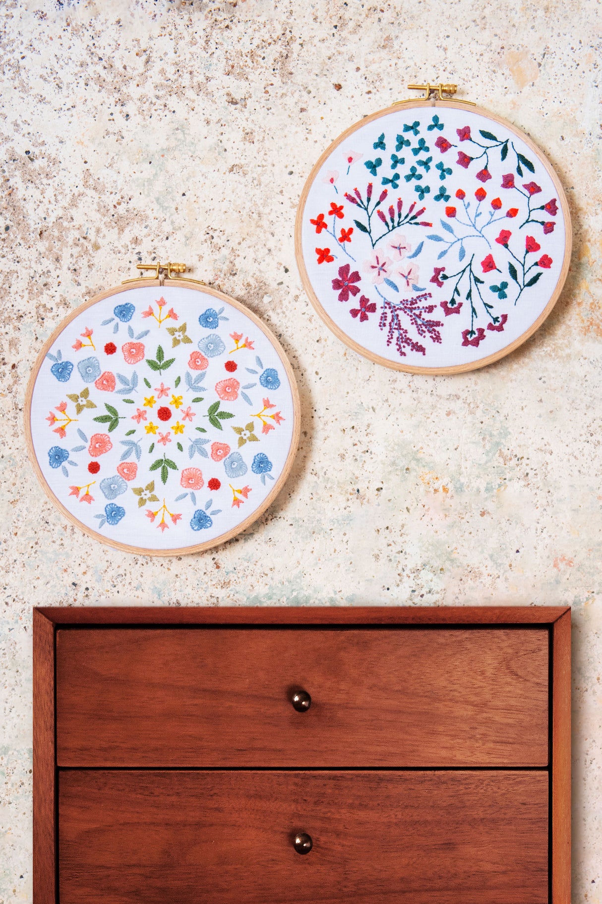A Walk in the Forest" - Eco Vita Organic Wool Thread with Natural Dyes - Cross Stitch and Punch Needle Embroidery Book