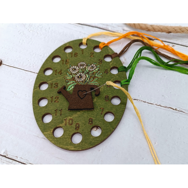 Thread Organizer KF017/121G “Flowers with Watering Can” – Kind Fox by Wizardi