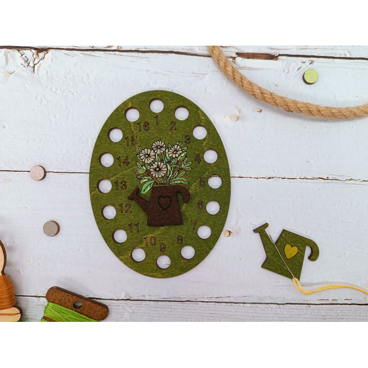 Thread Organizer KF017/121G “Flowers with Watering Can” – Kind Fox by Wizardi