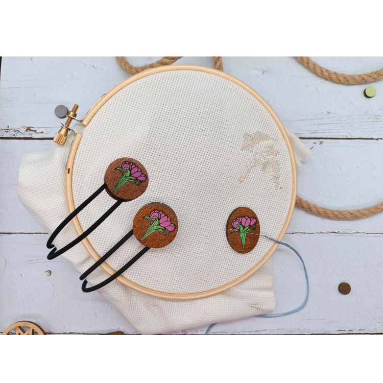 Attaches magnétiques tulipes (lot de 2) KF040/1P | Attaches magnétiques pour tissu