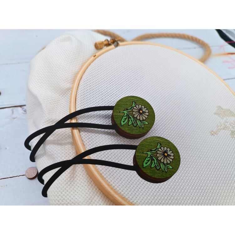 Magnetic Keepers Flowers (2 unidades) KF040/2G | Sujetadores magnéticos para tela