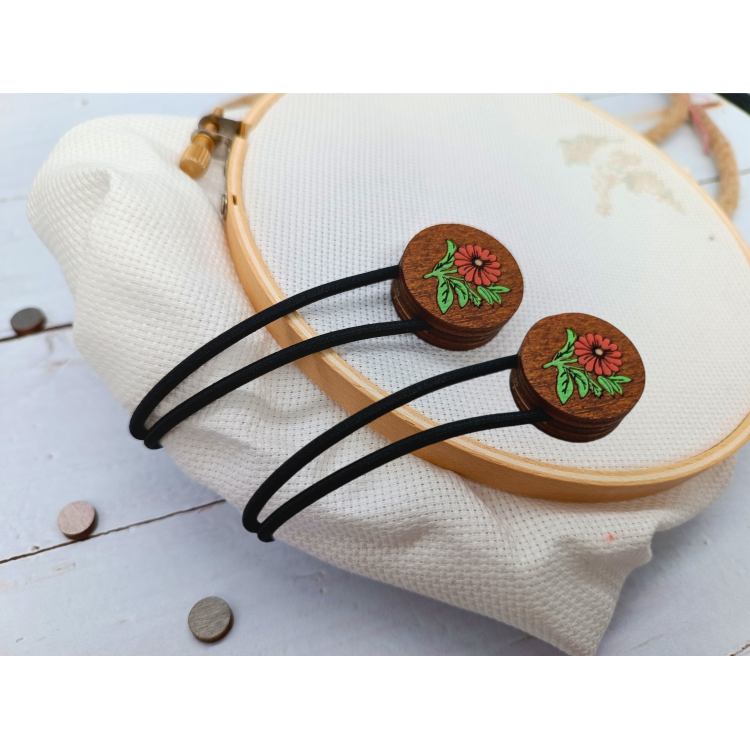 Magnetic Keepers Flowers (2 unidades) KF040/2P | Sujetadores magnéticos para tela