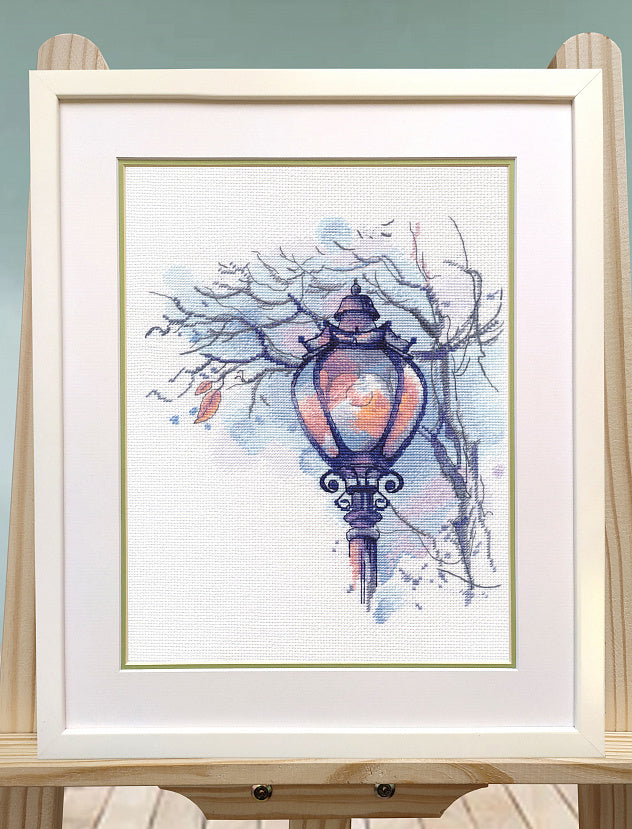 Kit de punto de cruz. Linterna de Otoño - 1524 OVEN