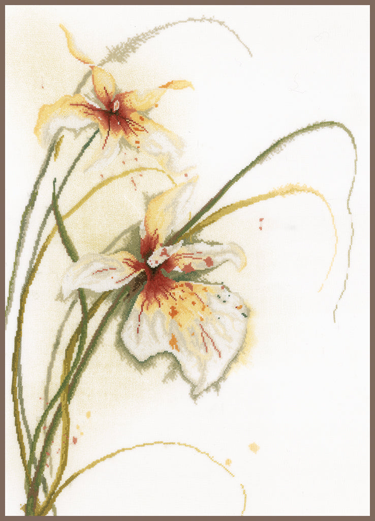 Orquídea - Lanarte - Kit de punto de cruz PN-0008014