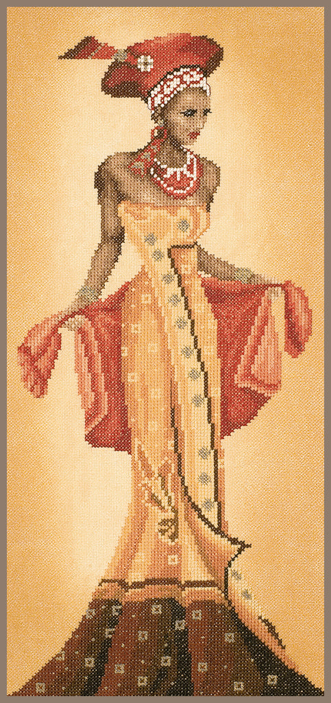 Moda africana I - Lanarte - Kit de punto de cruz PN-0008096