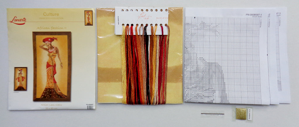 Moda africana II - Lanarte - Kit de punto de cruz PN-0008097