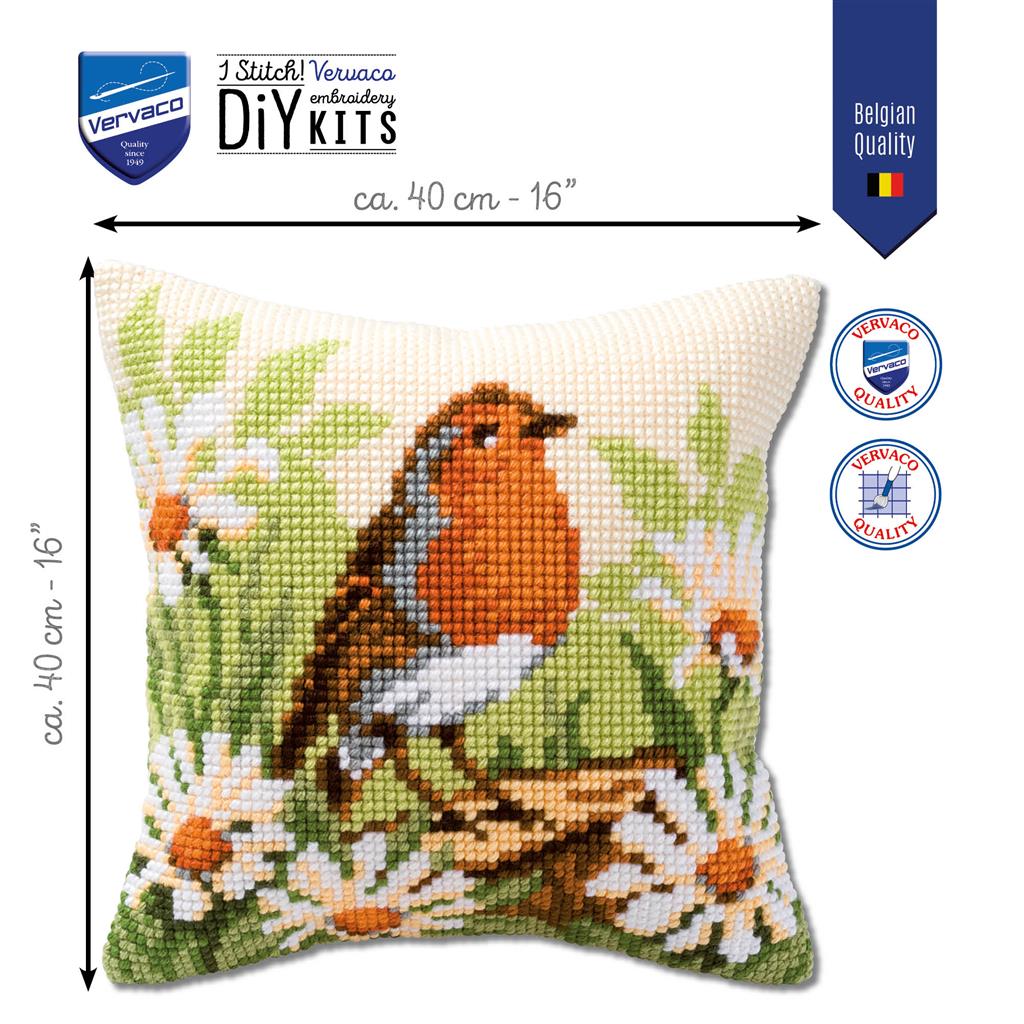 Robin - Kit para crear una almohada - Vervaco PN-0008480