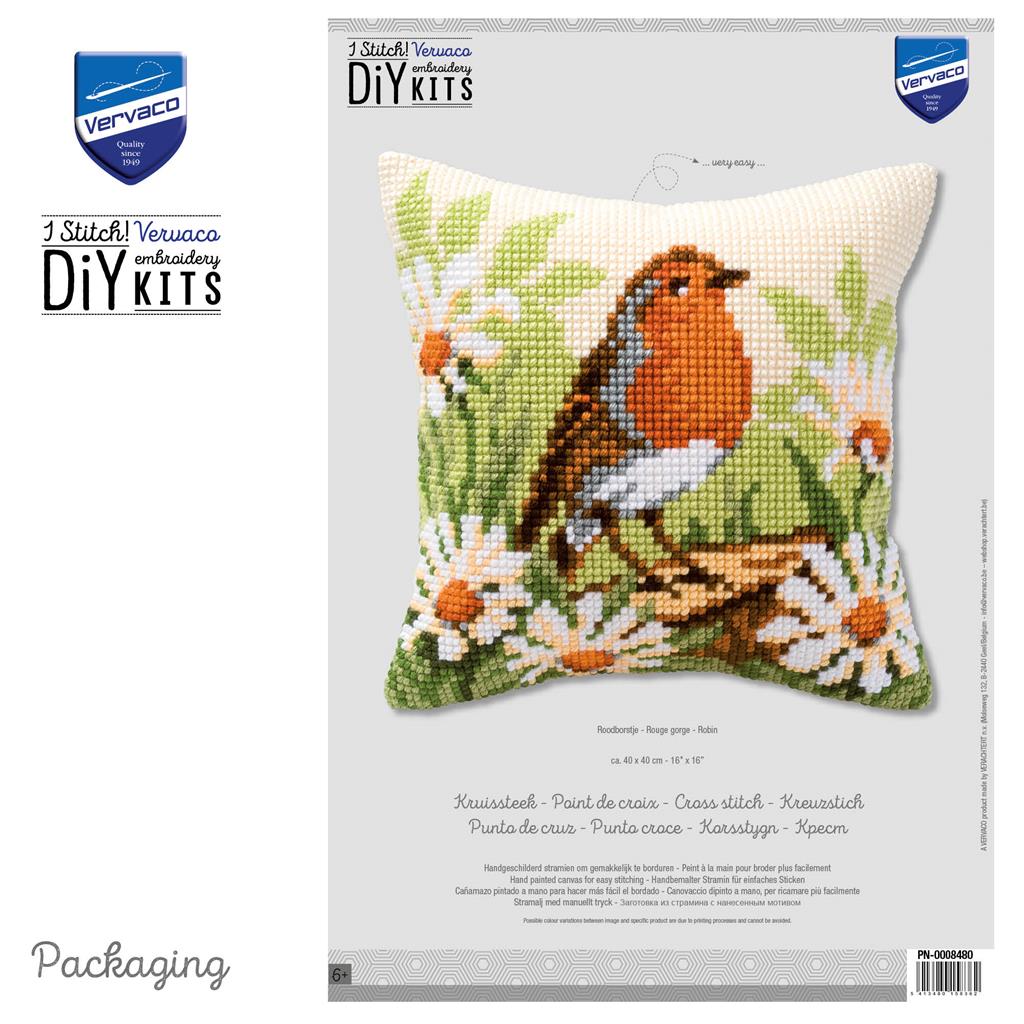 Robin - Kit para crear una almohada - Vervaco PN-0008480