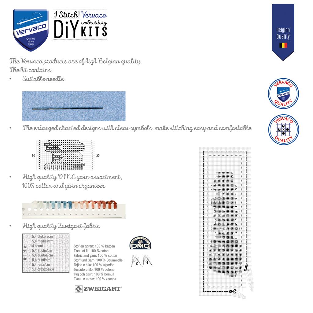 Kit point de croix - Vervaco - KIT SIGNET FLEURS LOT DE 2