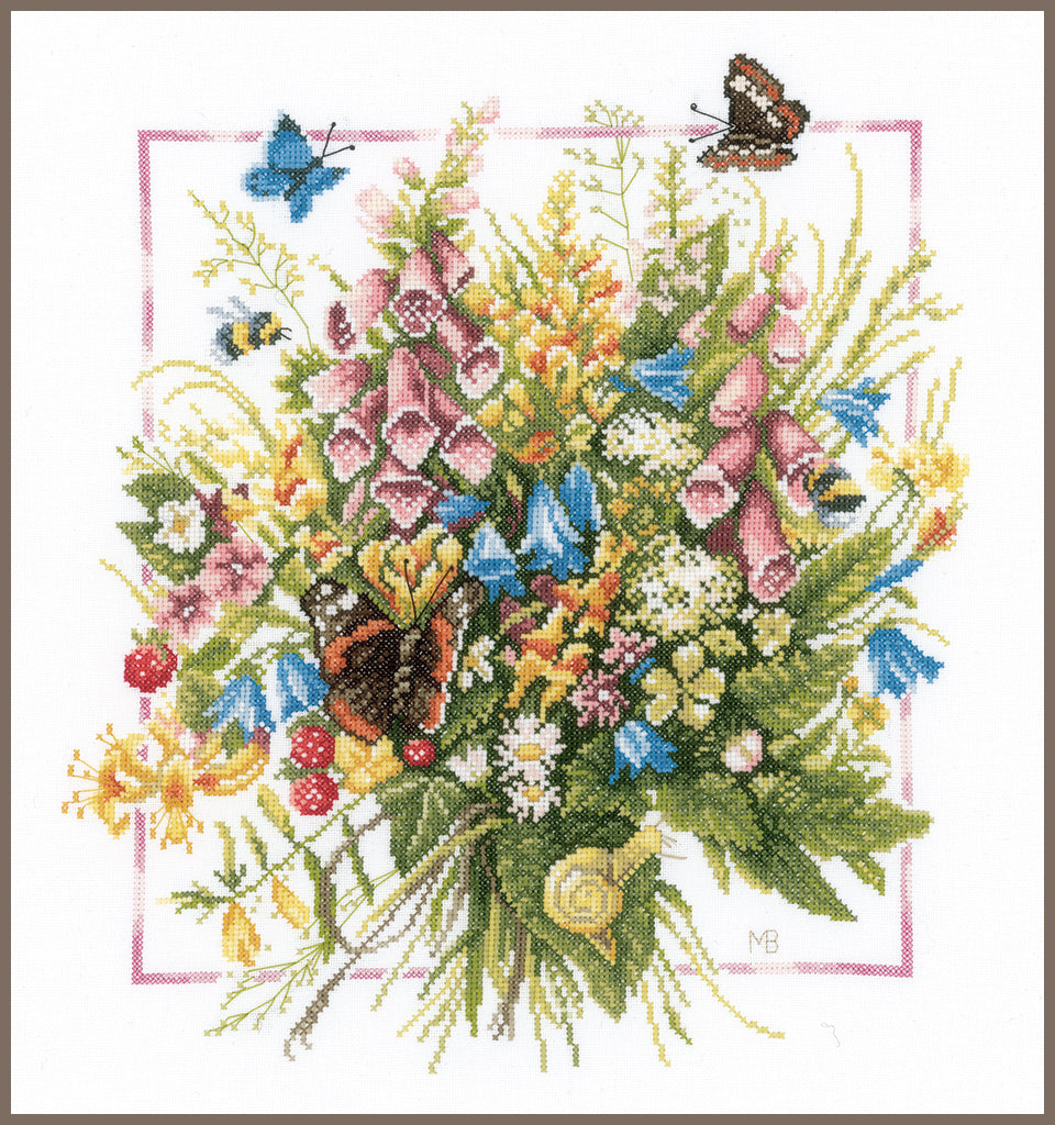 Summer bouquet - Lanarte - Kit de punto de cruz