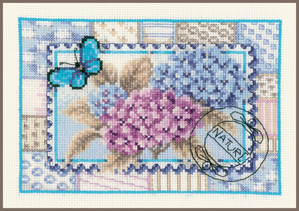 Sello de Hortensia - Vervaco - Kit de punto de cruz PN-0145007