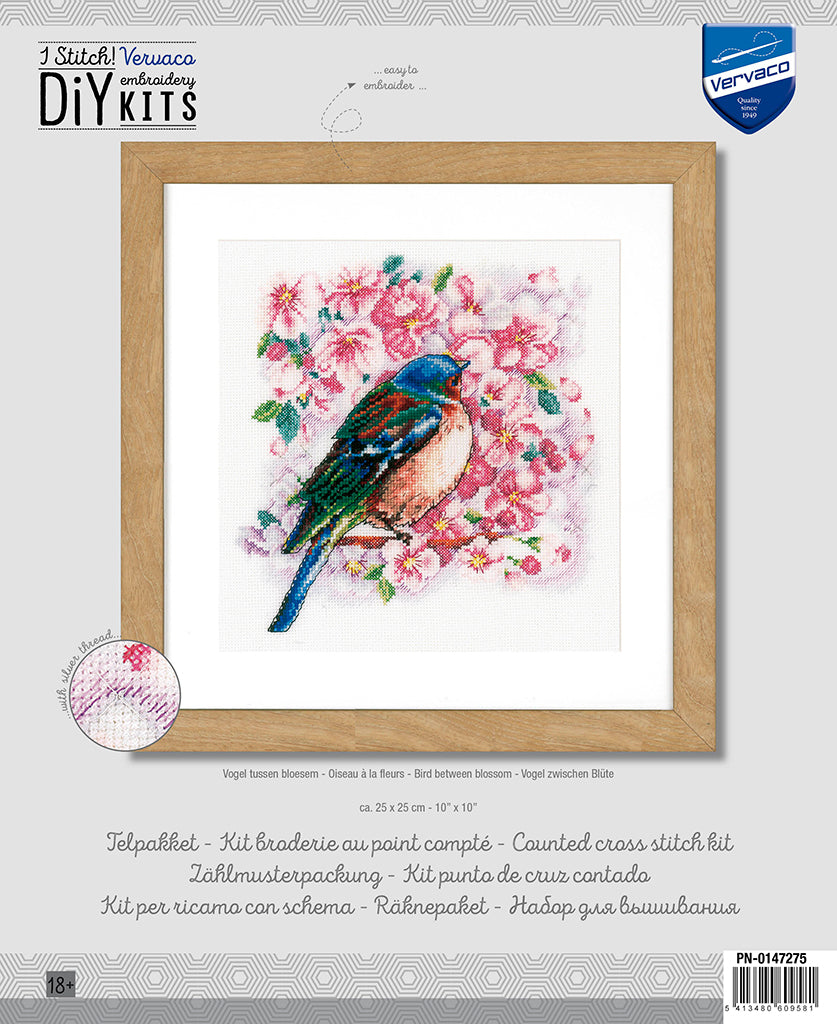 Bird among flowers - Vervaco - Cross stitch kit PN-0147275