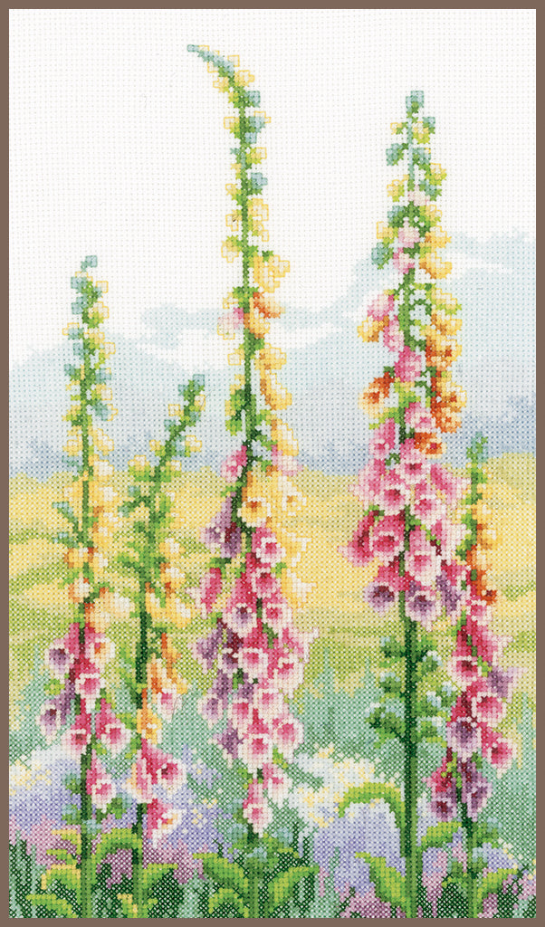 Foxgloves at dawn - Vervaco - Kit de punto de cruz PN-0148481