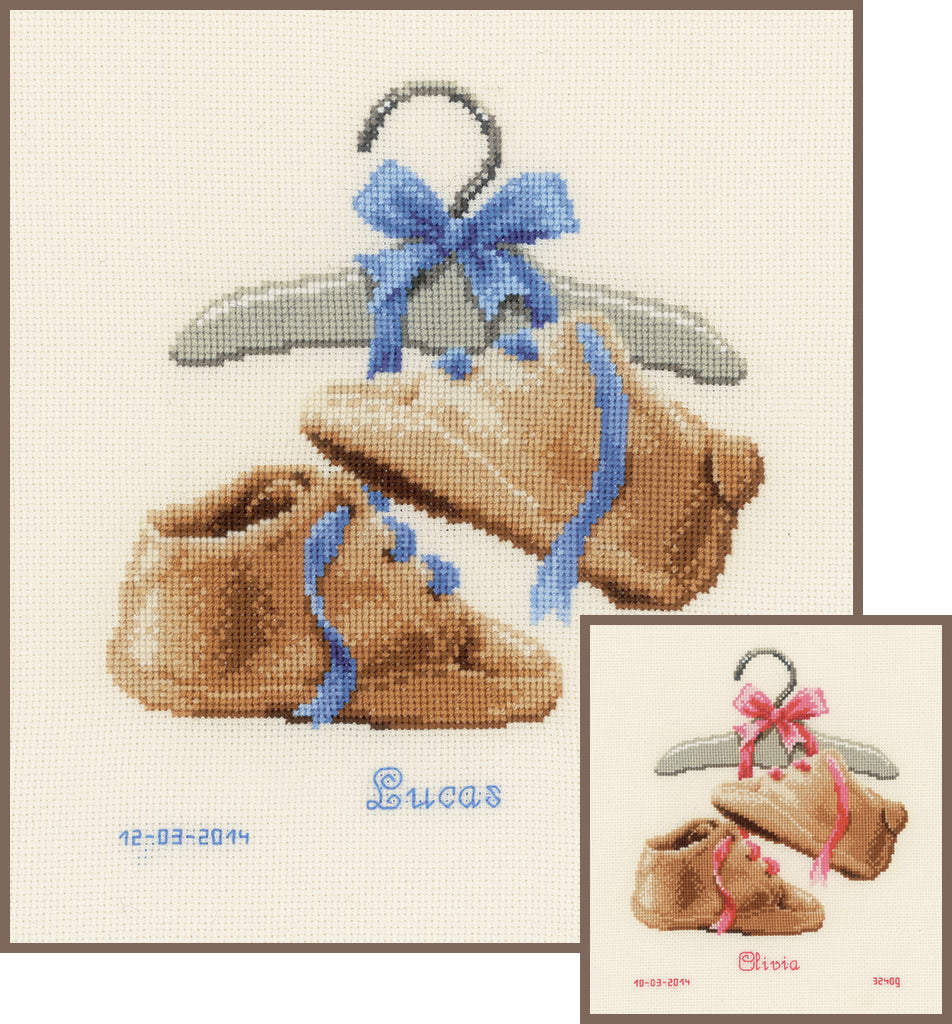 Natalicio - My first shoes - Vervaco - Cross stitch kit PN-0148562