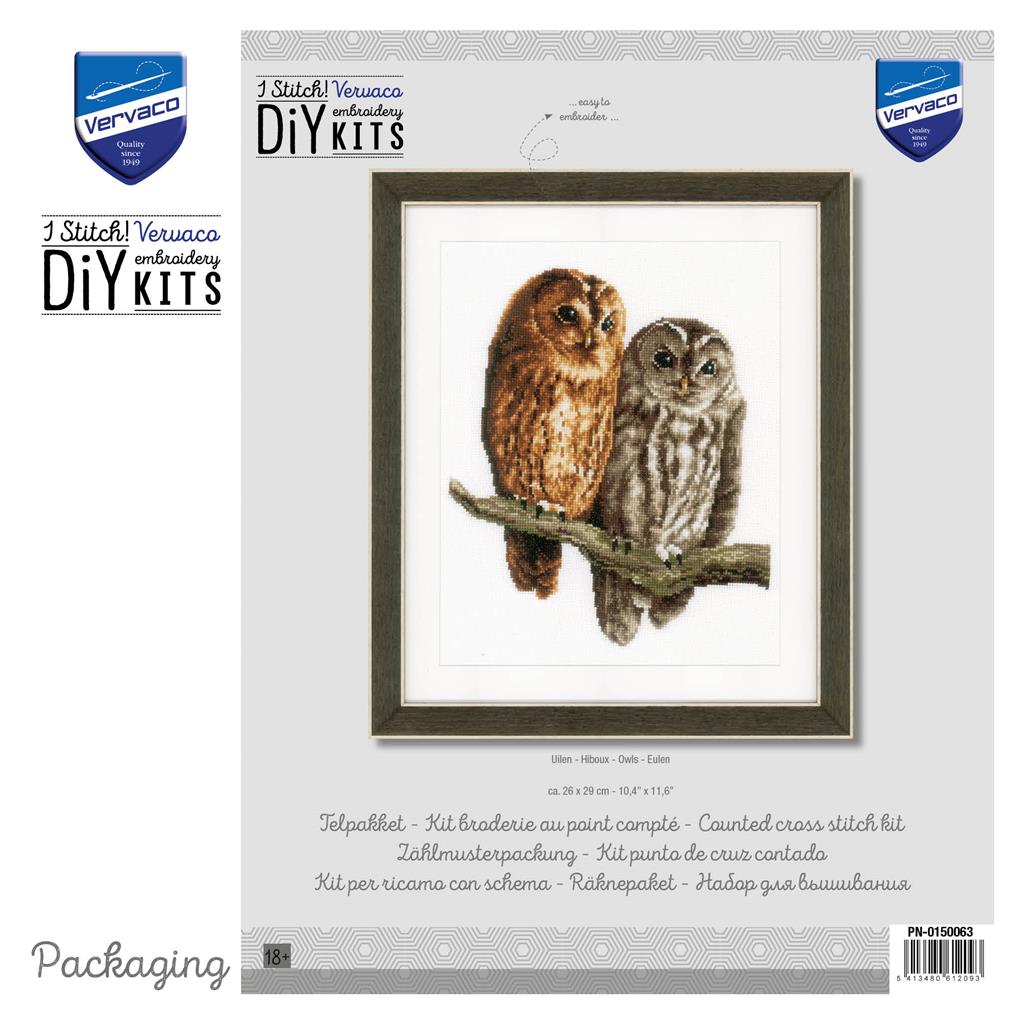 Owls - Vervaco - Kit de punto de cruz PN-0150063