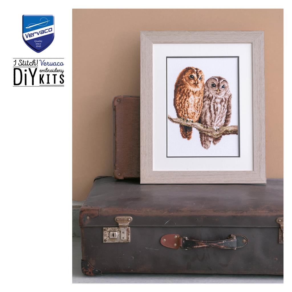 Owls - Vervaco - Kit de punto de cruz PN-0150063