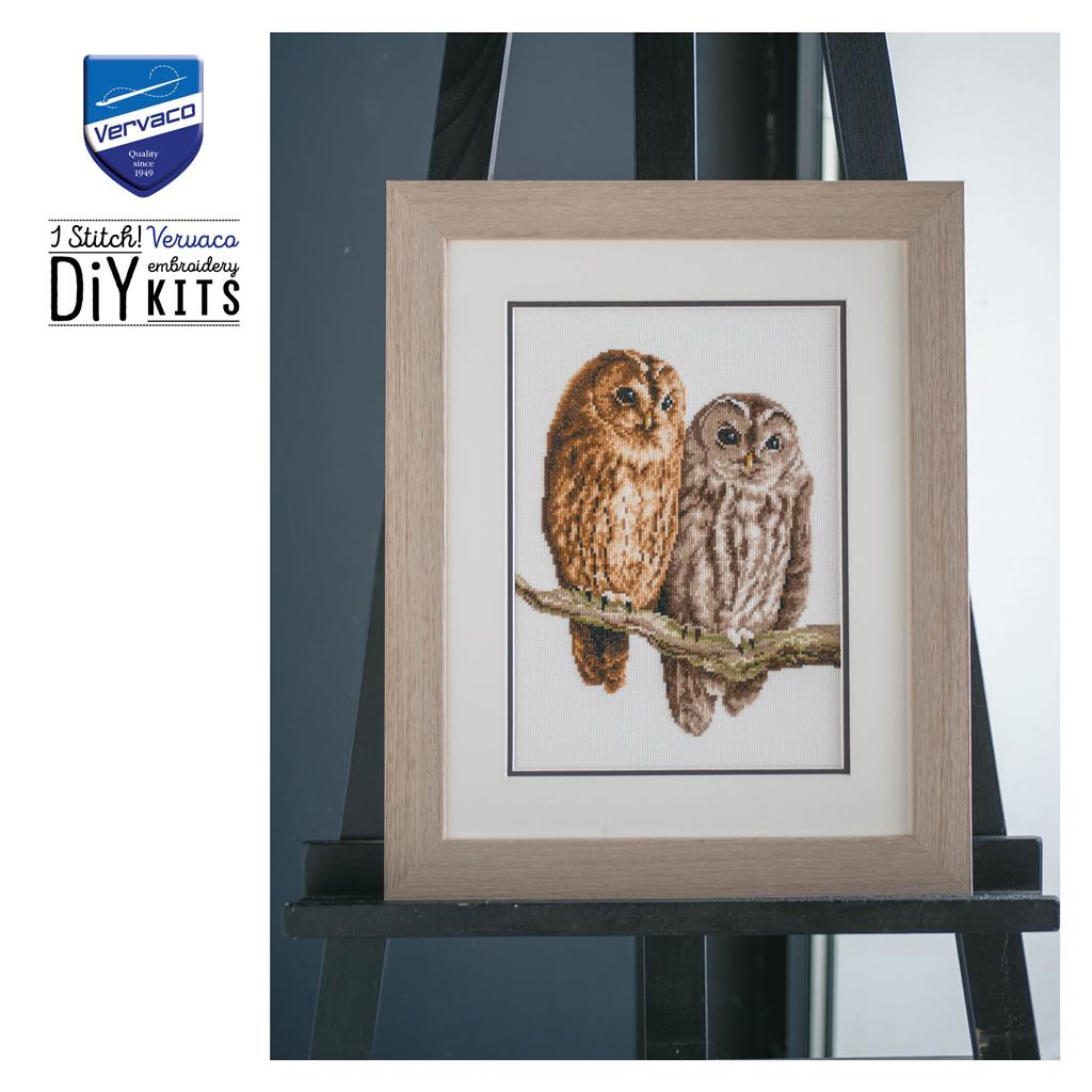 Owls - Vervaco - Kit de punto de cruz PN-0150063
