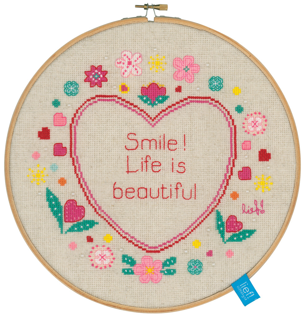 La vida es bella - Vervaco - Kit de punto de cruz