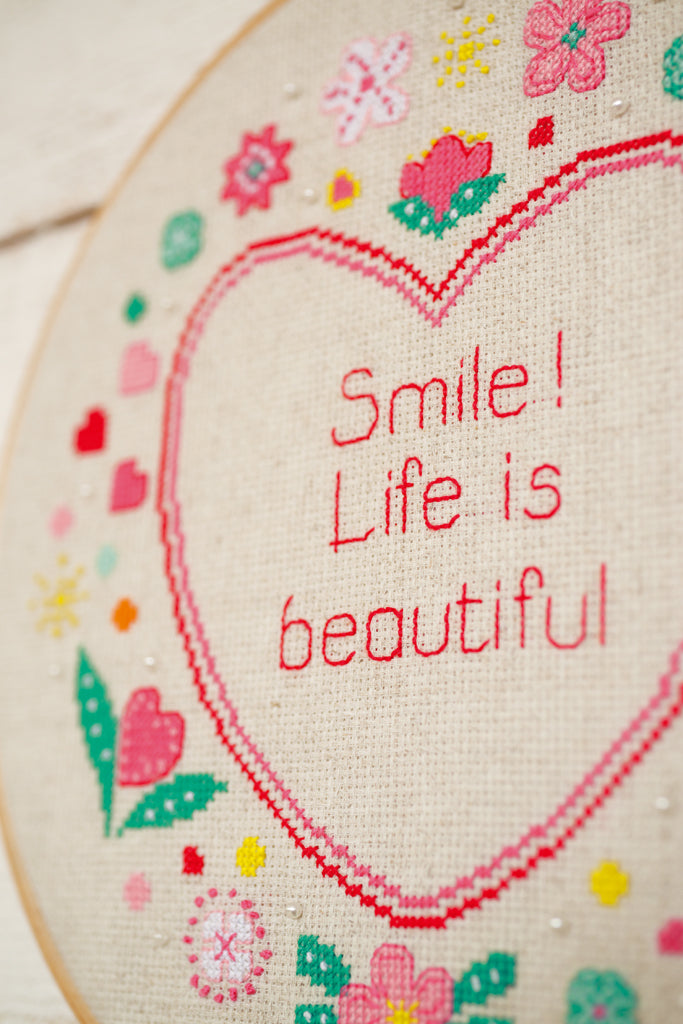 La vida es bella - Vervaco - Kit de punto de cruz