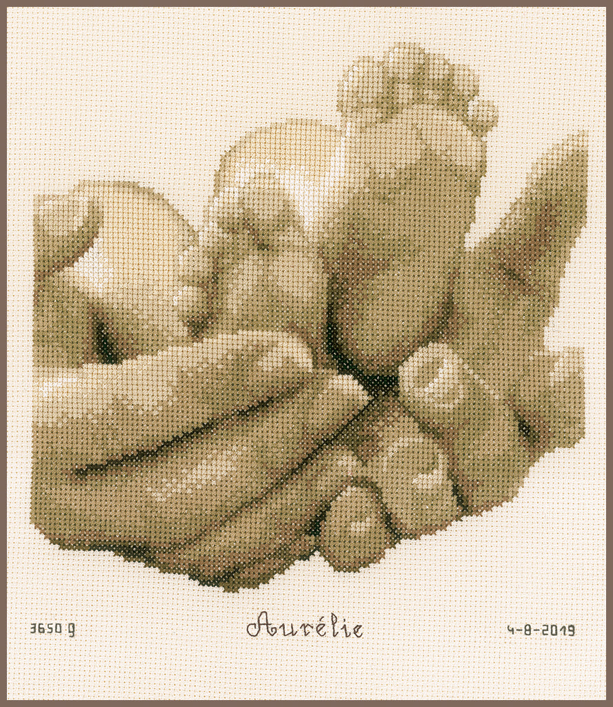 Natalicio - Pies del bebe - Vervaco - Kit de punto de cruz PN-0153837