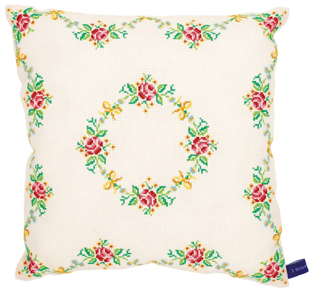 Guirnalda y rosas - Vervaco - Kit de punto de cruz PN-0153870