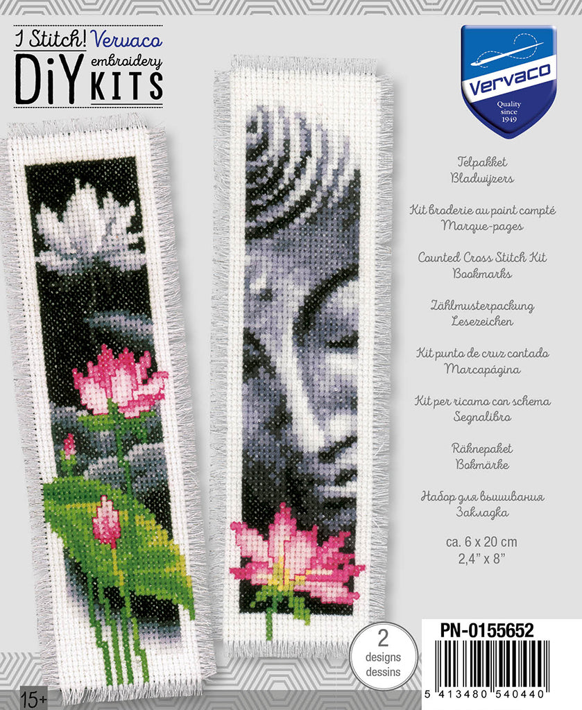 Loto y Buda set de 2 - Vervaco - Kit de punto de cruz PN-0155652