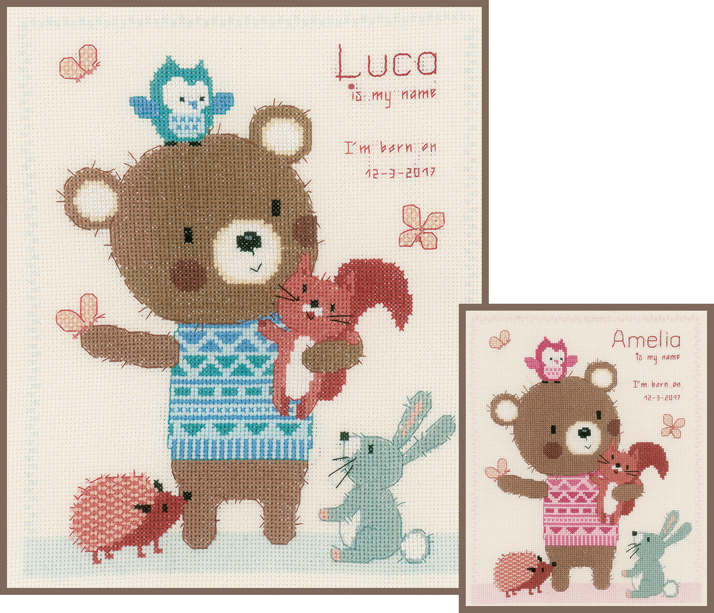 Lindos amigos animales - Vervaco - Kit de punto de cruz PN-0155769