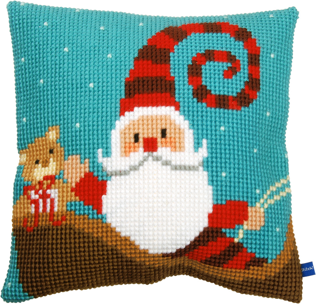 HAPPY SANTA - Kit para crear una almohada - Vervaco PN-0155869