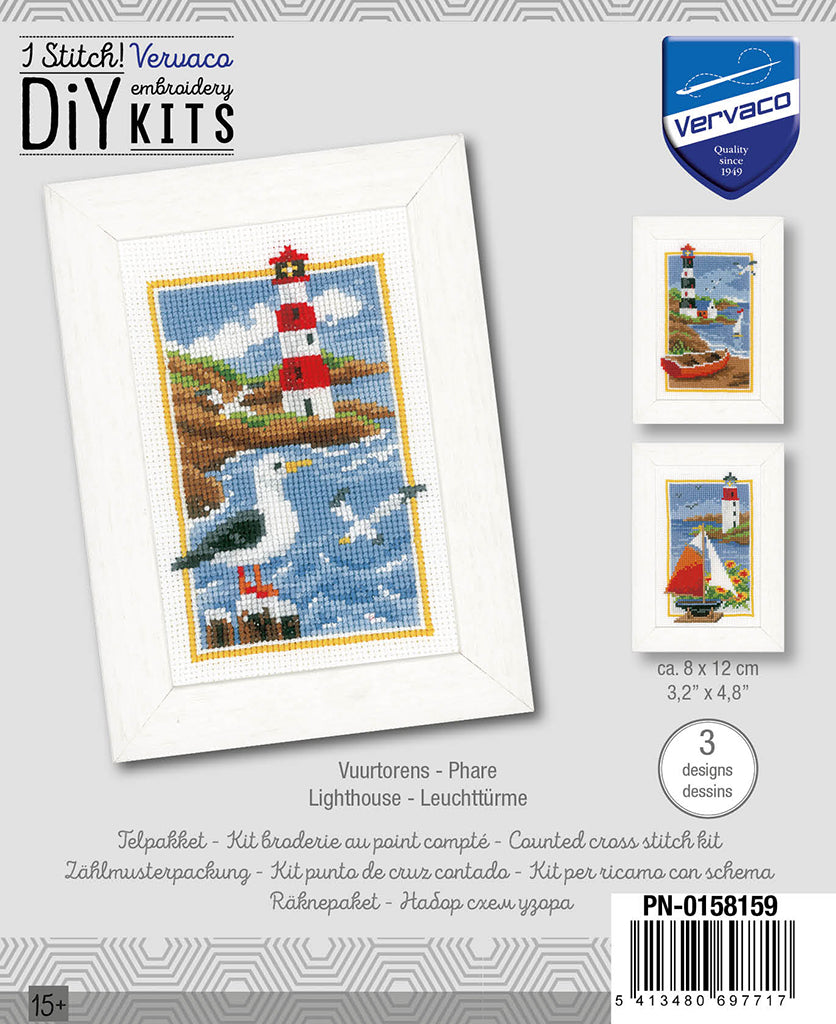 Lighthouse set of 3 - Vervaco - Kit de punto de cruz PN-0158159
