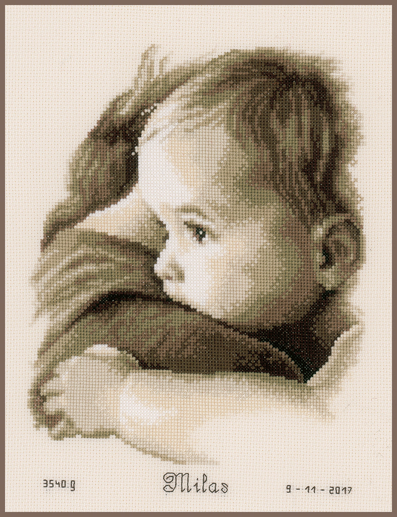 Natalicio - Abrazo de bebe - Vervaco - Kit de punto de cruz PN-0158510