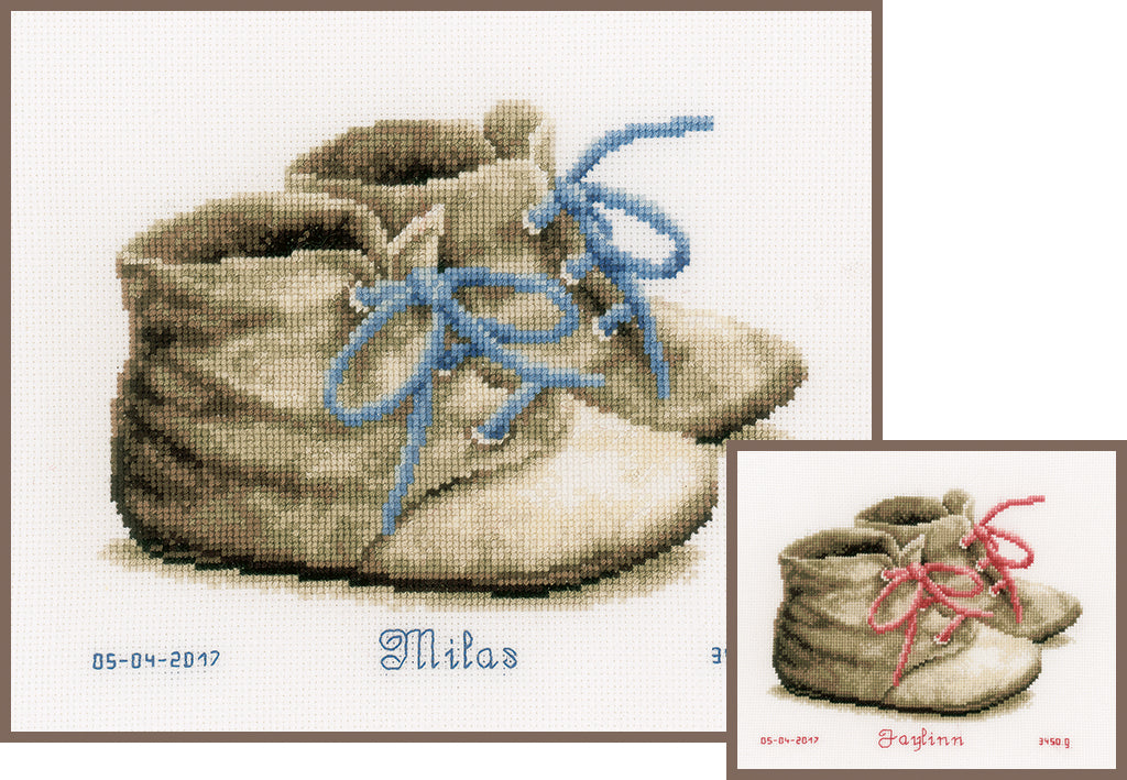 Natalicio - Baby Shoes - Vervaco - Cross Stitch Kit PN-0162101