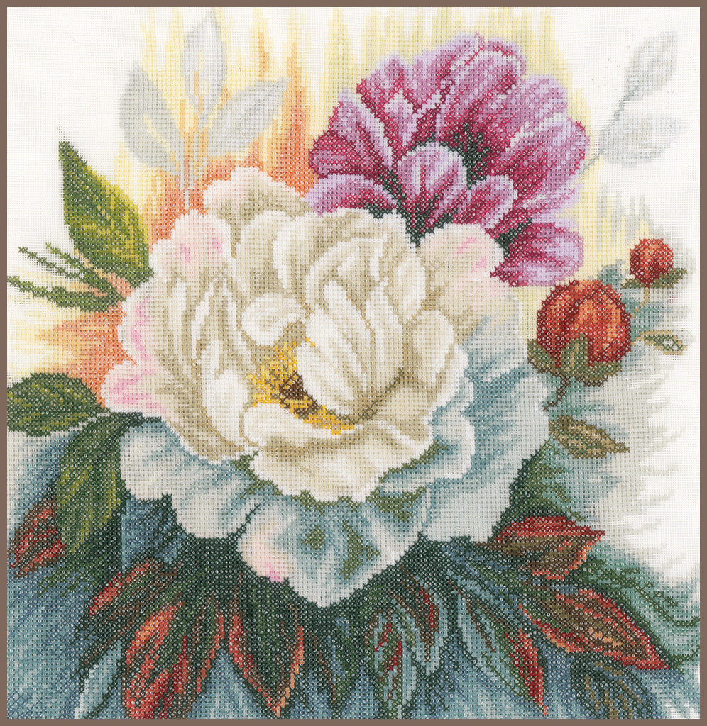 Rosa blanca - Lanarte - Kit de punto de cruz PN-0165377