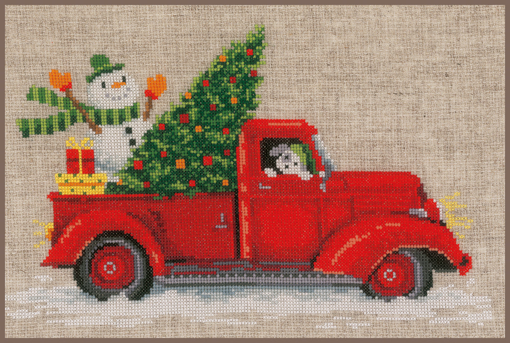 Camion de Noël - Vervaco - Kit de point de croix PN-0166616
