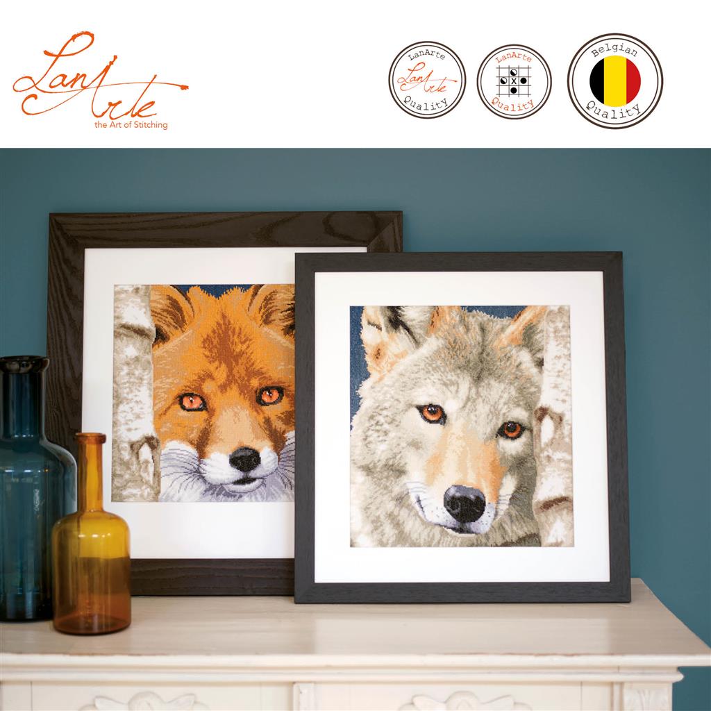 Lobo - Lanarte - Kit de punto de cruz PN-0166758