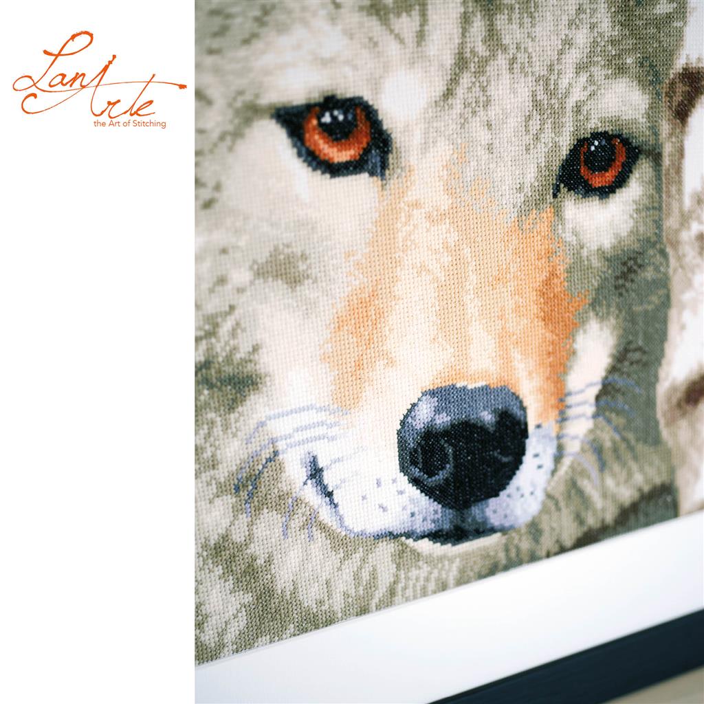 Lobo - Lanarte - Kit de punto de cruz PN-0166758